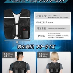 【新品未使用✨熱中症予防】ペルチェベスト 冷却ベスト 空調作業服 10000ｍAh 大容量バッテリー付きの画像