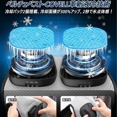 【新品未使用✨熱中症予防】ペルチェベスト 冷却ベスト 空調作業服 10000ｍAh 大容量バッテリー付きの画像