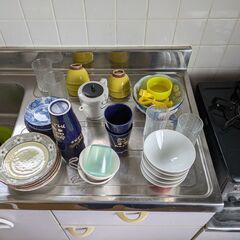 物干し台　食器の画像