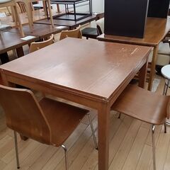★ジモティ割あり★ IKEA 伸長式ダイニングセット ブラウン ...