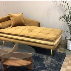 🔔オススメ品🔔NOCE ノーチェ カウチソファ ベルベット調生地...