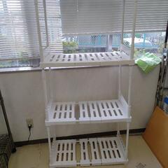  押入れ収納 4段 セット 白 伸縮分解可 高さ(1段)56cm...