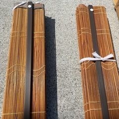 【売約済】これからの季節に すだれカーテン2点セット サイズ100×168cm 中古現状品の画像