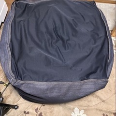 【無料】【中古】無印良品　デニム　人をダメにするクッション　ピー...