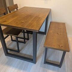 【取引中】木製ダイニングテーブルセットの画像