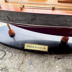 【❗️✨高級感漂う✨❗️】木製帆船模型 ENDEAVOUR（エンデバー）★高さ78cmのクラシックヨット模型／インテリアやマリンディスプレイに最適！の画像