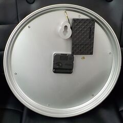 壁掛け時計 ホイールタイプ LED付き WALL CLOCK  シルバー 掛け時計 アナログ 西岡店の画像