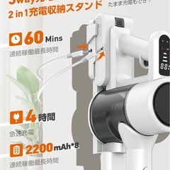 【新品未開封】コードレス掃除機　超強力吸引&LED液晶ディスプレイ&収納充電スタンドの画像