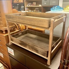 【武蔵小山店】 木製トレイ 木製ワゴン トレイワゴン サービング...