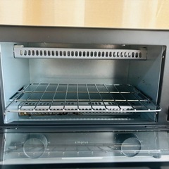 美品 simplusオーブントースター 黒 1000W 2枚焼き の画像