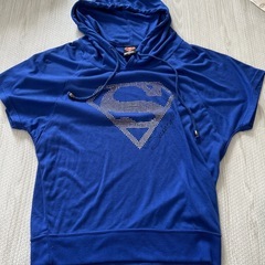 supergirl スーパーマン　シャツ　パーカー　半袖　青