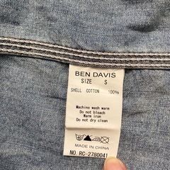 BEN DAVISデニムシャツの画像