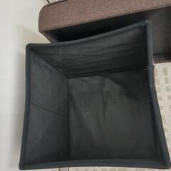 スツールブラウン 蓋付き収納boxの画像