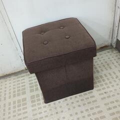 スツールブラウン 蓋付き収納box