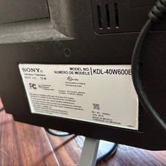ソニー40型テレビ(モニター利用) 無料で差し上げますの画像
