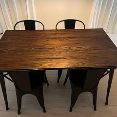 LOWYA ダイニングセット 4人掛け（5点セット）