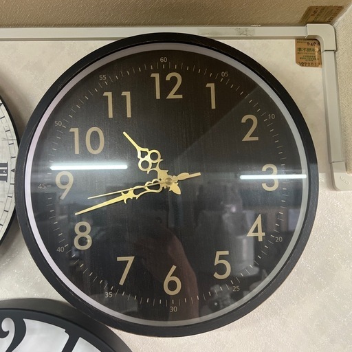 【美品】落ち着いた雰囲気に合う！黒い掛け時計