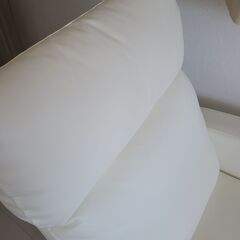 ホワイト リクライニング 1人掛けソファの画像