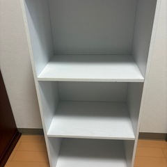 山善(YAMAZEN) カラーボックス 3段 木目調 ホワイト 