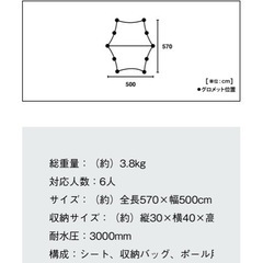 【美品】ロゴス　プレミアム ソーラーヘキサタープ L-BBの画像