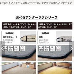 ラグの下に敷くアンダーラグの画像