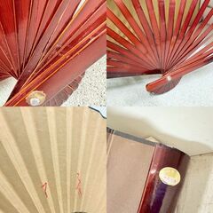 【❗️✨特大サイズ✨❗️】大型装飾扇子🎐 絵画入り 🖼中華風インテリアに✨横幅135cm❗️の画像