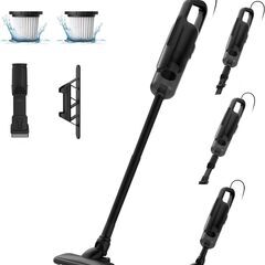 掃除機 コード式 38KPa強力吸引 5M電源コード Verslife C8PRO 1.1kg超軽量 遠心分離サイクロン式 コード式掃除機 スティッククリーナー 2WAY 多種類ノズル付き 回転ヘッド ハンディクリーナー HEPAフィルター 多層濾過 紙パックの画像