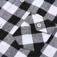 【新品】キッズ チェック柄 フランネル 長袖 シャツ ボーイズ ボタン アップの画像