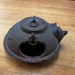 分福茶釜 ぶんぶく たぬき 狸 南部鉄器 灰皿 工芸品 骨董品の画像