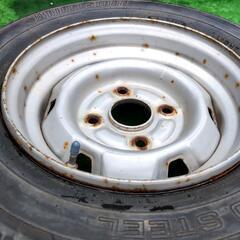 トヨタ タウンエース ジャストロー 用 鉄 チン ホイール 前後 スチール ライトエース スペア 225/50 R12.5 インチ　165R13　インチの画像