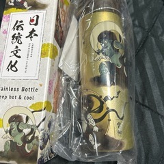 新品‼️和柄のマグボトル、風神雷神‼️400ml保温，保冷‼️の画像