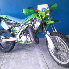 KAWASAKI KDX125SR 緑 エンジン始動確認 自賠責...