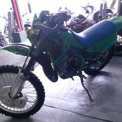 KAWASAKI KDX125SR 緑 エンジン始動確認 自賠責保険で乗れます 半額配送キャンペーン 限定 現状渡し諸経費￥0- 横浜 P-Yardの画像