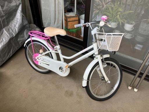 18インチ自転車女の子小学校低学年ピンク白サビありますアサヒ
