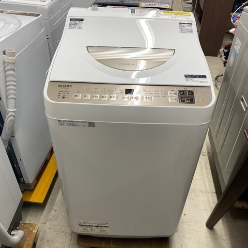 ?ジモティー限定価格‼️【✨️乾燥付き✨️】SHARP　2023年製　ES-T6GBK　洗濯機6.5kg　乾燥3.5kg　朝霞市リサイ