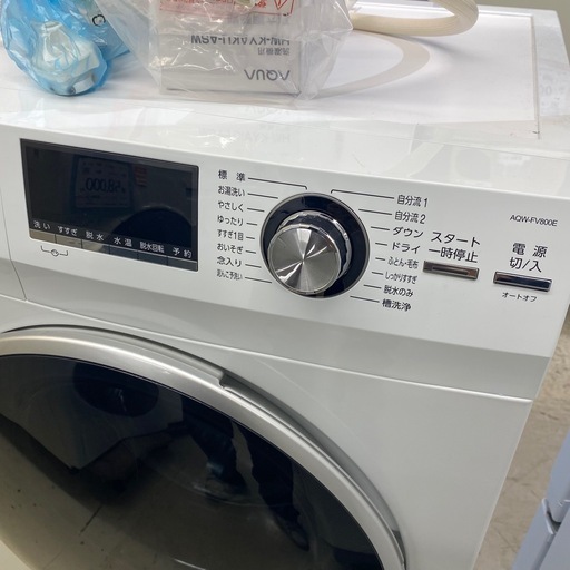 【ドラム式洗濯機】AQUA　2019年製　AQW-FU800E　洗濯機8kg　朝霞市リサイクルショップ　ケイラック朝霞田島店　朝霞市　志木市　和光市　GM362