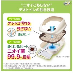 猫用デオトイレ快適ワイド本体 モカグレー　の画像