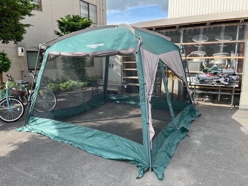 CAPTAIN STAG 4面スクリーン リガード リビングスクリーン 300UV M-177 メッシュテント 300×300×H205 中古品 ①