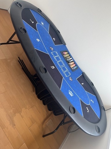 ポーカー代、チップ、椅子セット