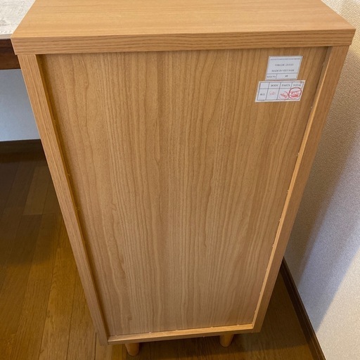 【美品】ベルメゾン　アルダー材のスリムチェスト