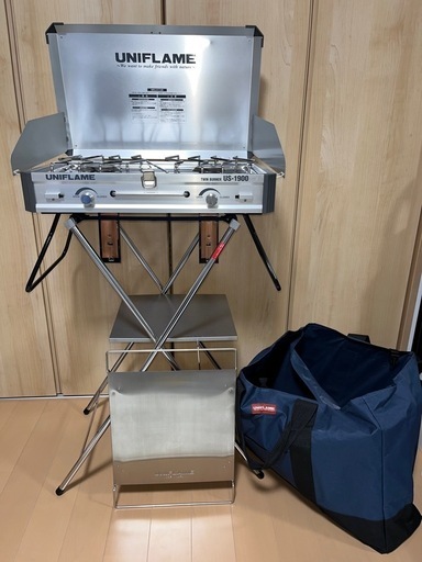 新品　正規品　ユニフレーム UNIFLAME US-1900 専用収納ケース付き 自然大好き！ニッチ・リッチ・キャッチ バーナー・コンロ ユニフレーム