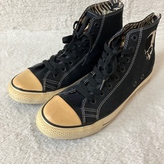 未使用 焼けあり 27cm ハイカット キャンバス生地の画像