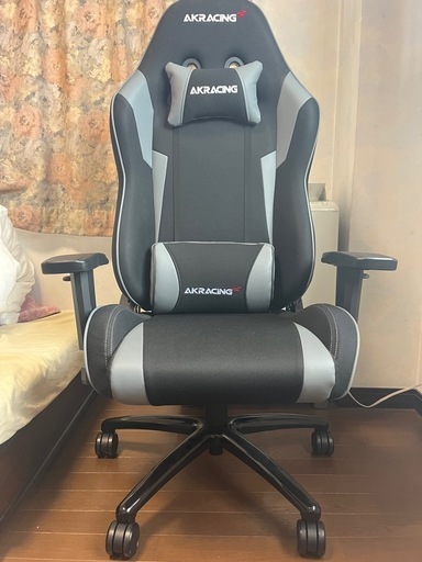 【保証書付き】AKRacing Wolf ゲーミングチェア ブラック・グレー