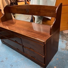 収納付きベンチ　木製ベンチの画像