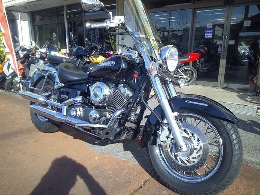 NO.5324　ヤマハ　ドラッグスター４００クラシック　ＶＨ０１Ｊ 　スクリーン付き　サイドバックサポート付き　ブラック　☆彡