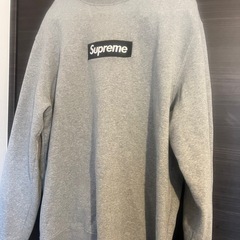 Supreme BOX LOGO スウェット プルオーバー グレー