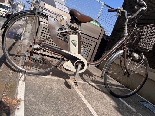電動自転車　充電器付き　前輪パンクあり