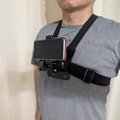 スマホ撮影用ホルダー　胸元と頭取り付け用