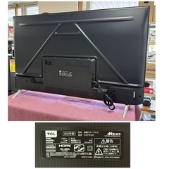 【超美品‼️】TCL 2022年製 50V型4Kチューナー内蔵スマートテレビ Google TV Netflix･youtube他内蔵の画像