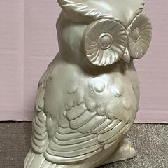 シェル色 フクロウ　置物の画像